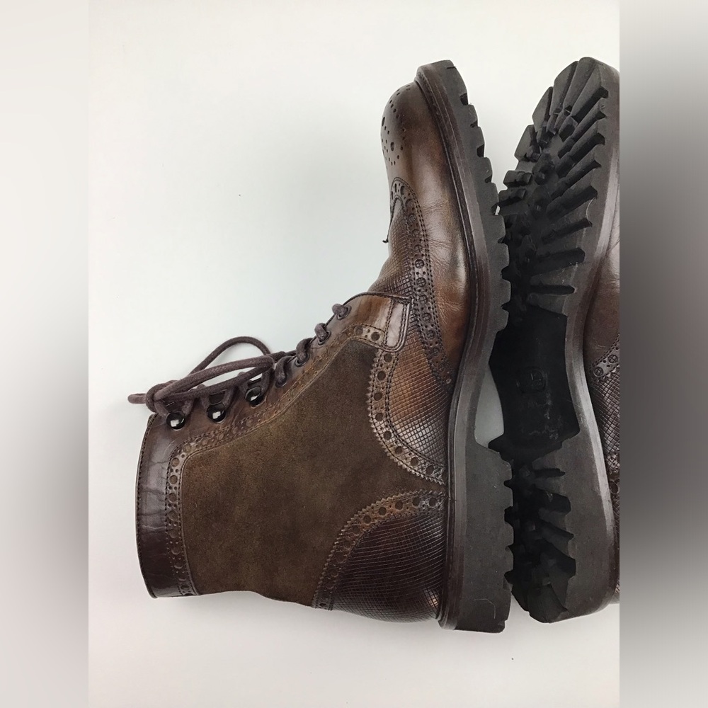 Magnanni Enzo wingtip boots men’s 8 M brown - Picture 7 of 12